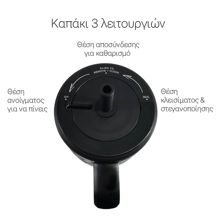 coolnmore black leopard vogue tumbler θερμος 1200ml με καλαμακι ανοξειδωτο και καπακι περιστρεφομενο 3 λειτουργιων