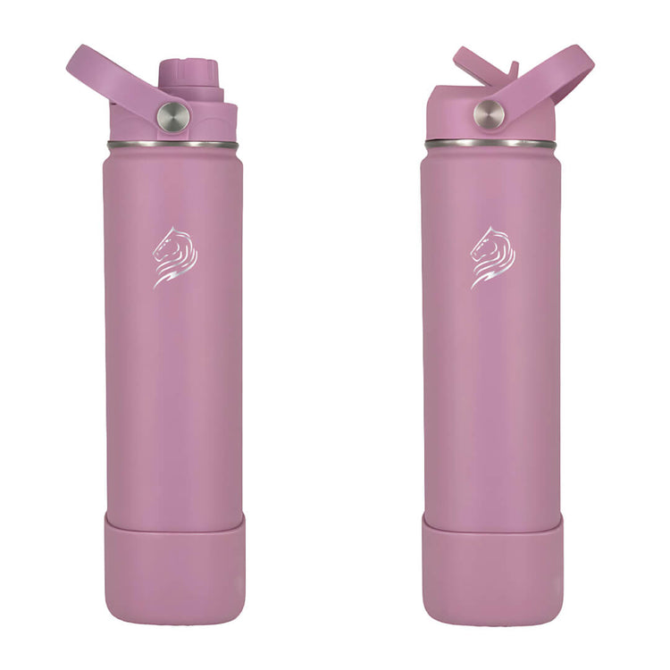 Coolnmore Vespera θερμος νερου ανοξειδωτο παγουρι θερμος 750ml. Two purple water bottles with purple lids on a white background