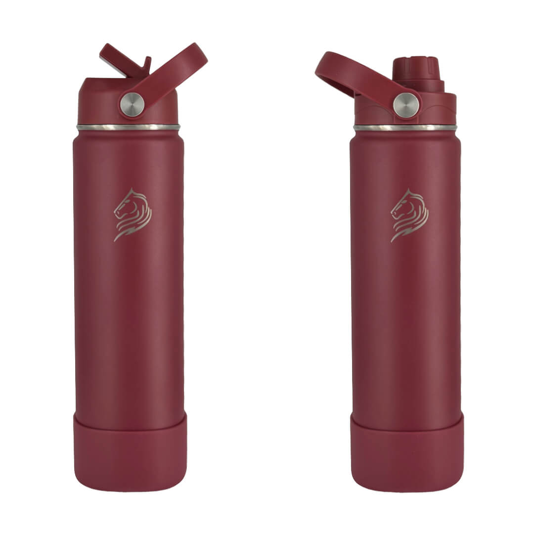 coolnmore θερμος νερου Vibe 750ml παγουρι θερμος. Two red water bottles with a logo on a white background