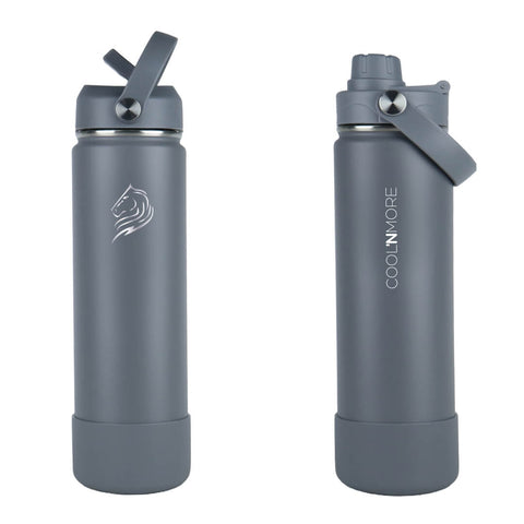 Coolnmore Lava Grey παγούρι θερμός 750ml με καλαμάκι και 7 αξεσουάρ
