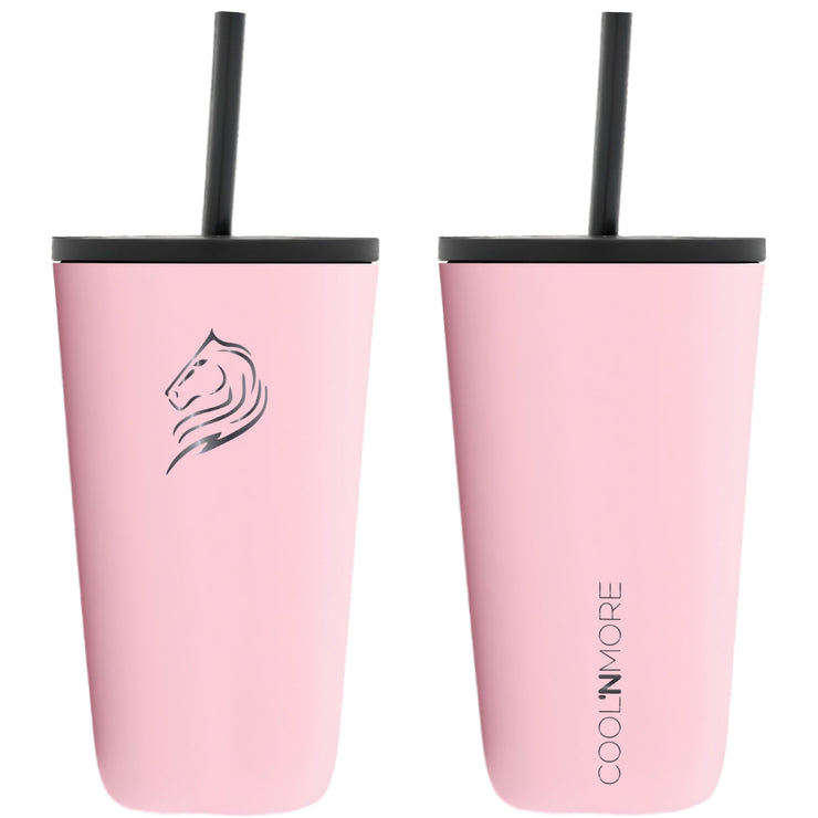 θερμός καφέ με καλαμάκι Coolnmore 350ml Pink ανοξείδωτο ποτήρι. Διαθέτει 2 αδιάβροχα καπάκια, ιδανικά για ζεστά και κρύα ροφήματα. Ασφαλή θερμός για παιδιά, BPA free. Τα καλύτερα θερμός που διατηρούν την θερμοκρασία για ώρες