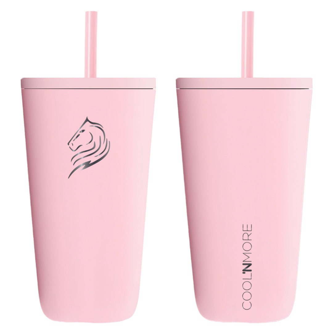 θερμός καφέ με καλαμάκι Coolnmore 350ml Pink ανοξείδωτο ποτήρι. Διαθέτει 2 αδιάβροχα καπάκια, ιδανικά για ζεστά και κρύα ροφήματα. Ασφαλή θερμός για παιδιά, BPA free. Τα καλύτερα θερμός που διατηρούν την θερμοκρασία για ώρες