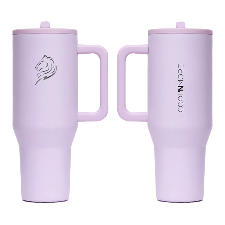 Coolnmore θερμος ποτηρι με χερουλι και 100% στεγανο καπακι και αναδιπλουμενο καλαμακι, χρωμα Iris Purple
