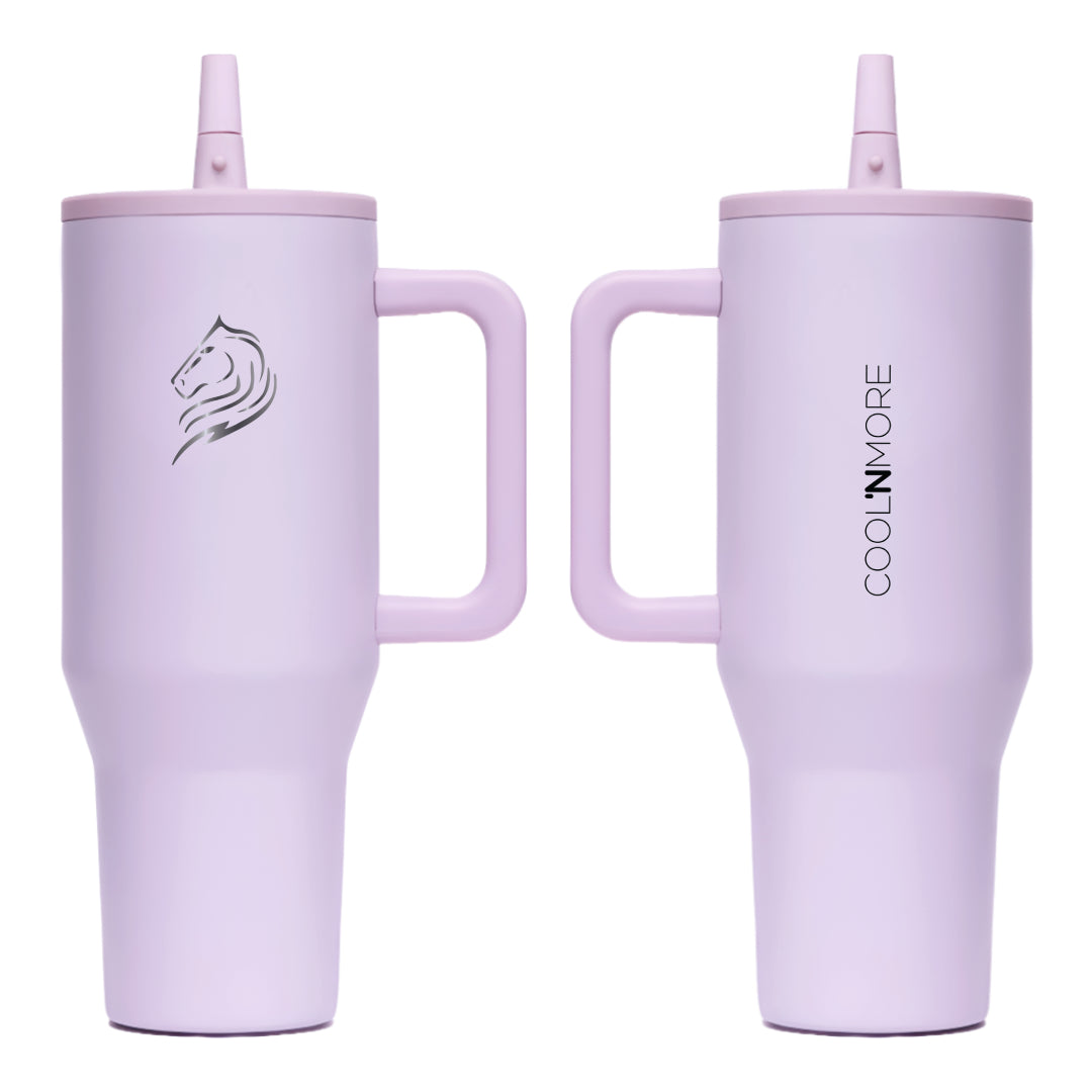 Coolnmore θερμος ποτηρι με χερουλι και 100% στεγανο καπακι χρωμα Iris Purple