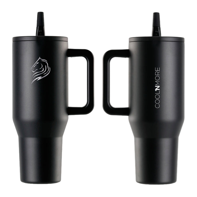 Coolnmore θερμος ποτηρι με χερουλι και 100% στεγανο καπακι χρωμα obsidian black