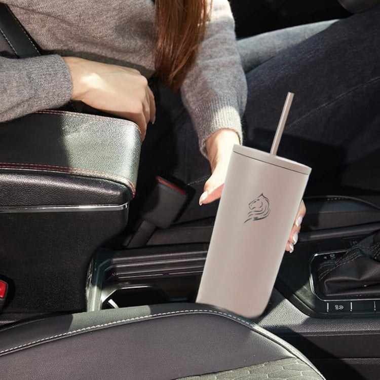 coolnmore Tan classic tumbler θερμος ποτηρι 600ml ιδανικο για ζεστο καφε ή κρυο και τσάι , χωραει στην ποτηροθήκη