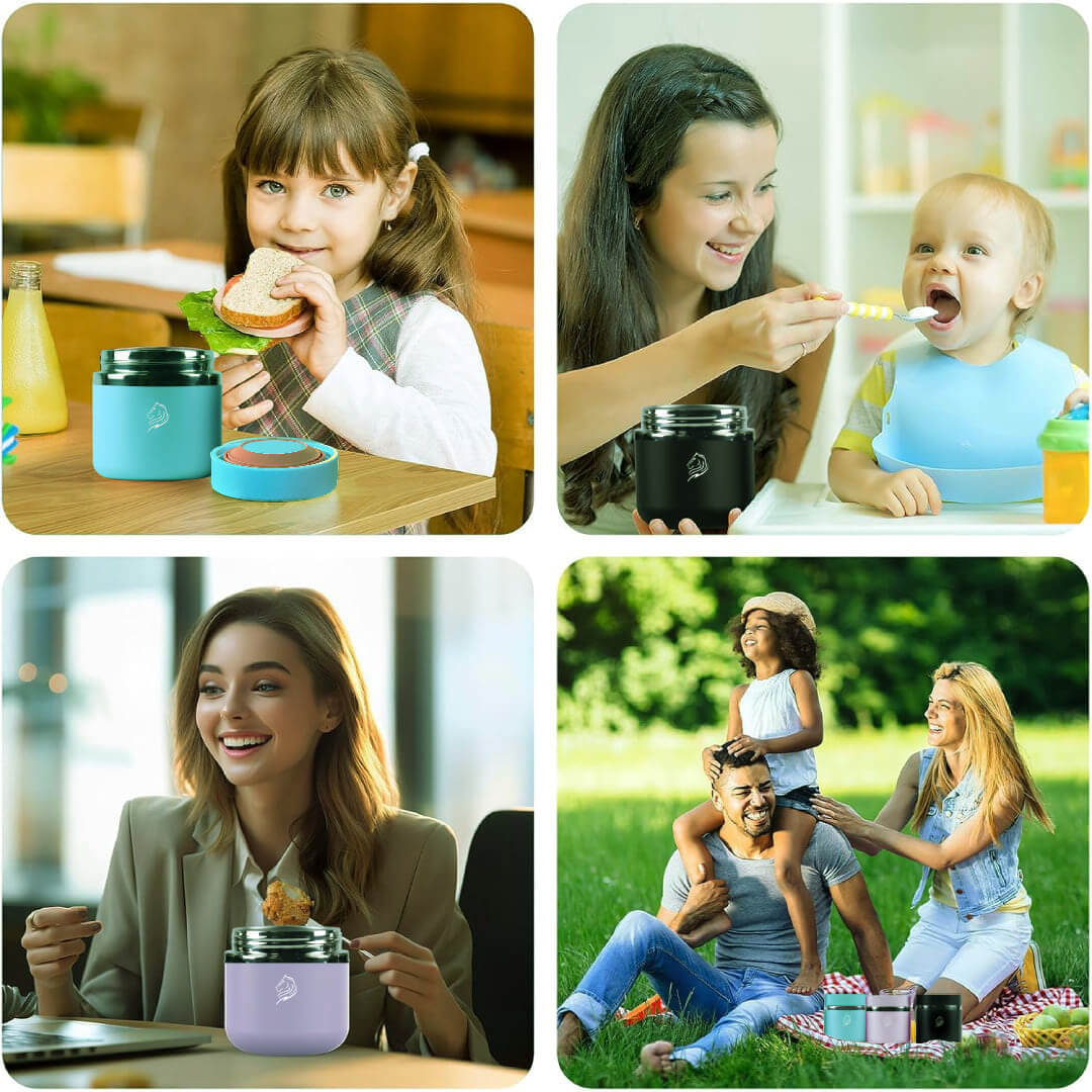 Coolnmore Θερμός φαγητού alora 350mlγια το σχολείο, την εκδρομή. Θερμός φαγητού για μωρά