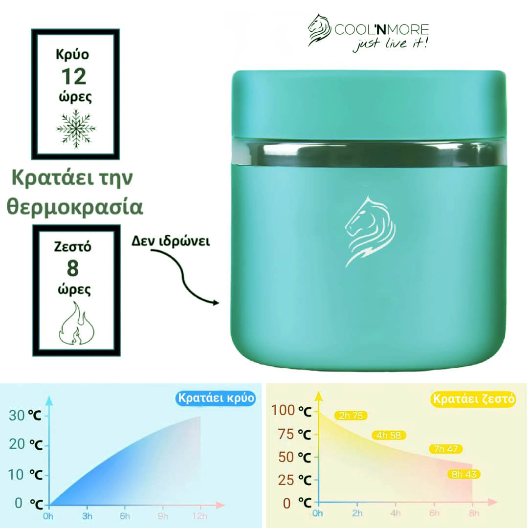 Θερμός φαγητού Coolnmore alora 600ml: Κρατήστε το φαγητό σας ζεστό έως 8ώρες ή κρύο έως 12 ώρες με το ανοξείδωτο δοχείο φαγητού Coolnmore. 