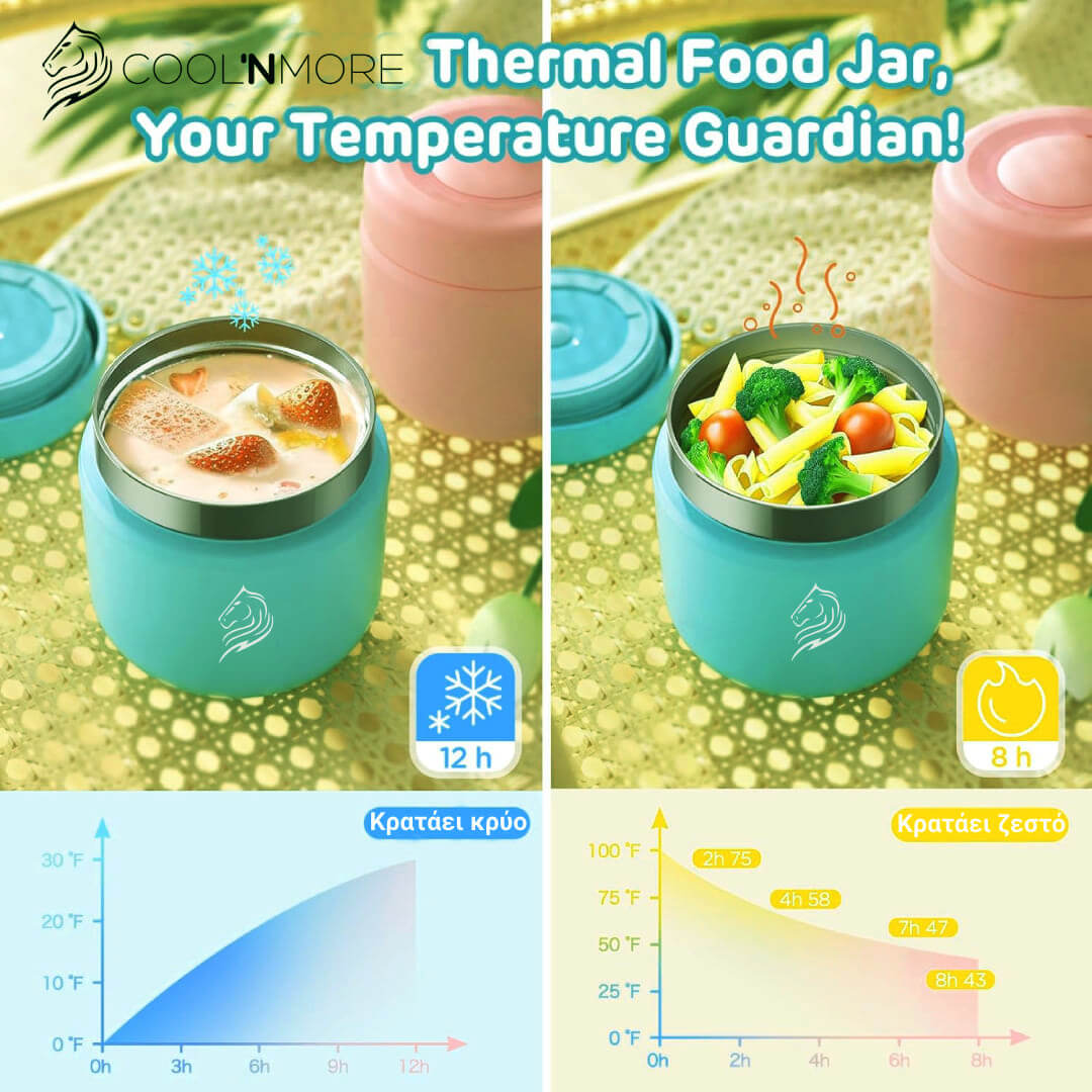 Δοχείο φαγητού θερμός Coolnmore alora 600ml: Πολυχρηστικο φαγητοδοχειο για ολες τις τροφες