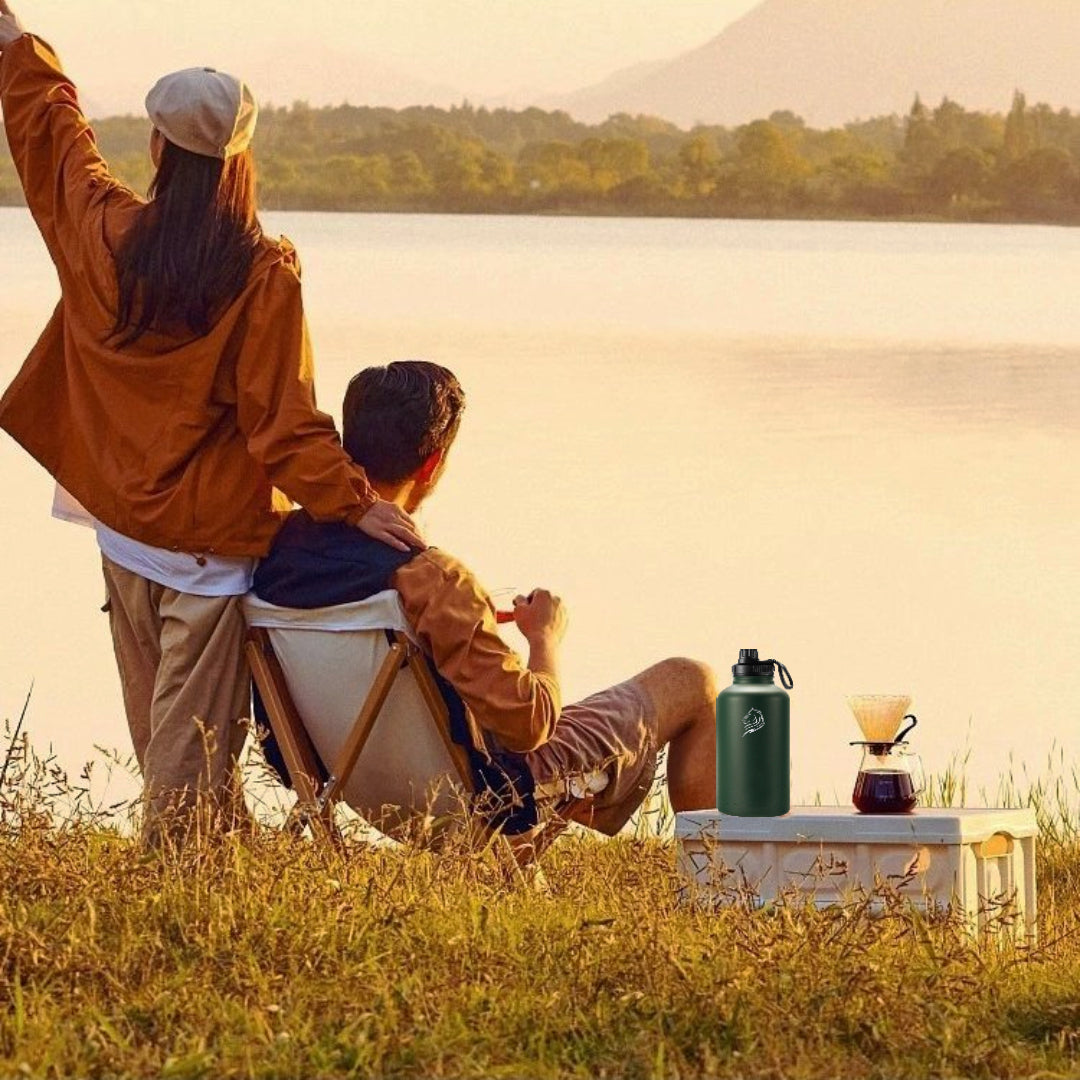 coolnmore moss green θερμος 2 λιτρα για πληρη ενυδατωση, με εγγυηση εφ ορου ζωης