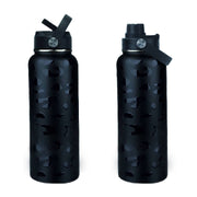 coolnmore black leopard θερμός 1 λίτρο με καλαμάκι και sports καπάκι με στόμιο