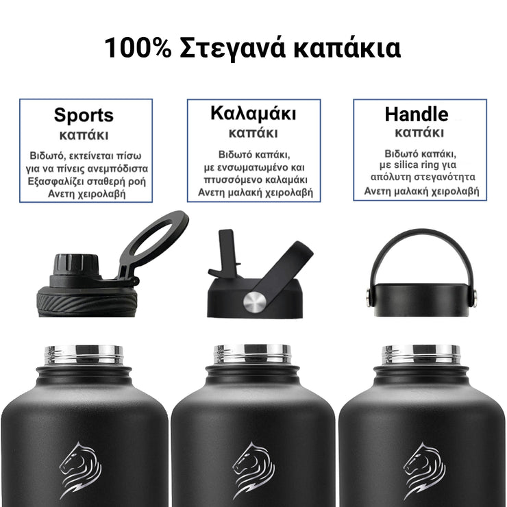 coolnmore Jet black 2LT με 3 διαφορετικά καπάκια στεγανα 100%