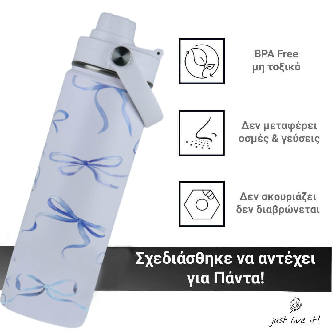 coolnmore bow θερμος 500ml BPA Free, δεν μεταφερει οσμες και γευσεις, δεν σκουριαζει κι δεν διαβρωνεται