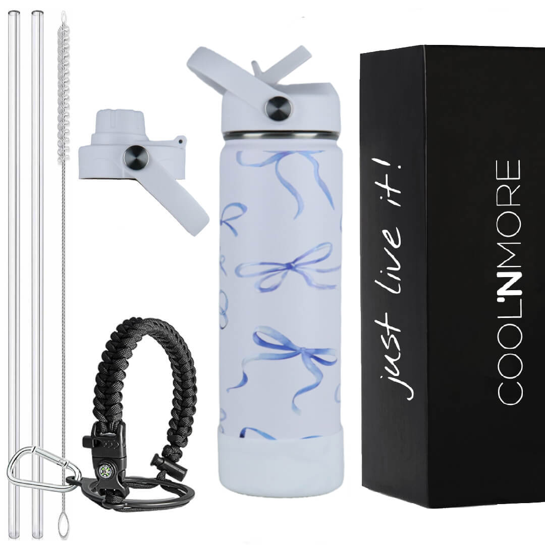 coolnmore bow θερμος 500ml full set με 7 αξεσουαρ και gift box