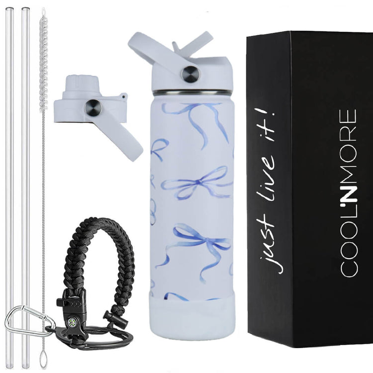 coolnmore bow θερμος 500ml full set με 7 αξεσουαρ και gift box