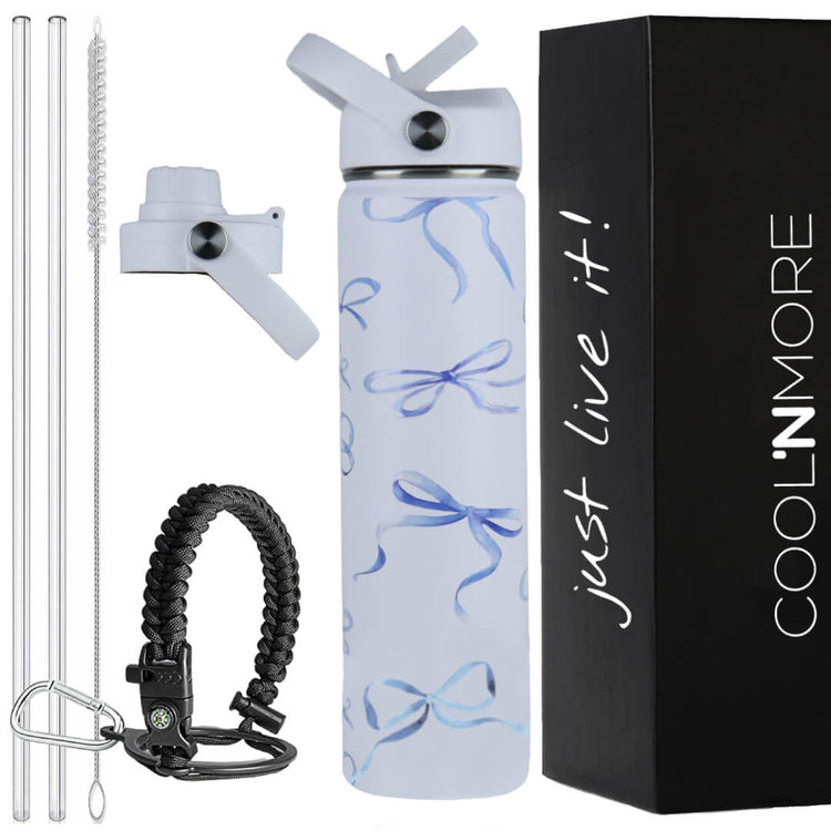 coolnmore bow θερμος 750ml full set με 7 αξεσουαρ και gift box