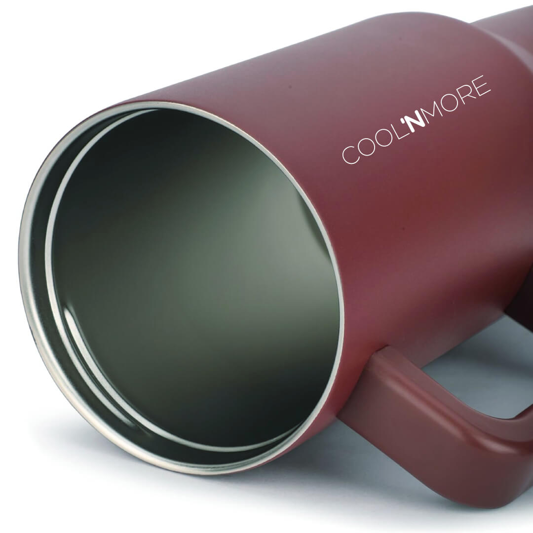 Coolnmore Cranberry Tumbler ποτήρι θερμός με Λαβή και καλαμάκι 1LT