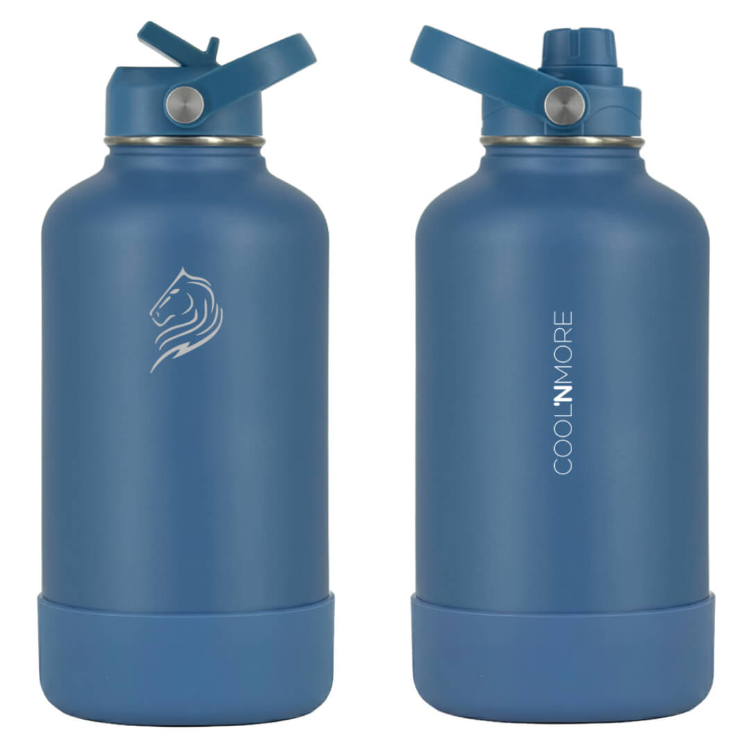 Coolnmore θερμος νερου 2 λιτρα με καλαμακι, sports καπακι, βαση σιλικονης