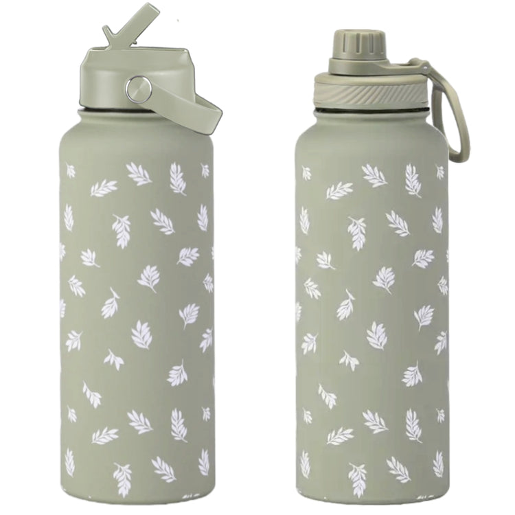 coolnmore Fern Green παγουρι θερμος ανοξειδωτο με καπάκι καλαμακι και sports καπακι 1000ml πράσινο ματ