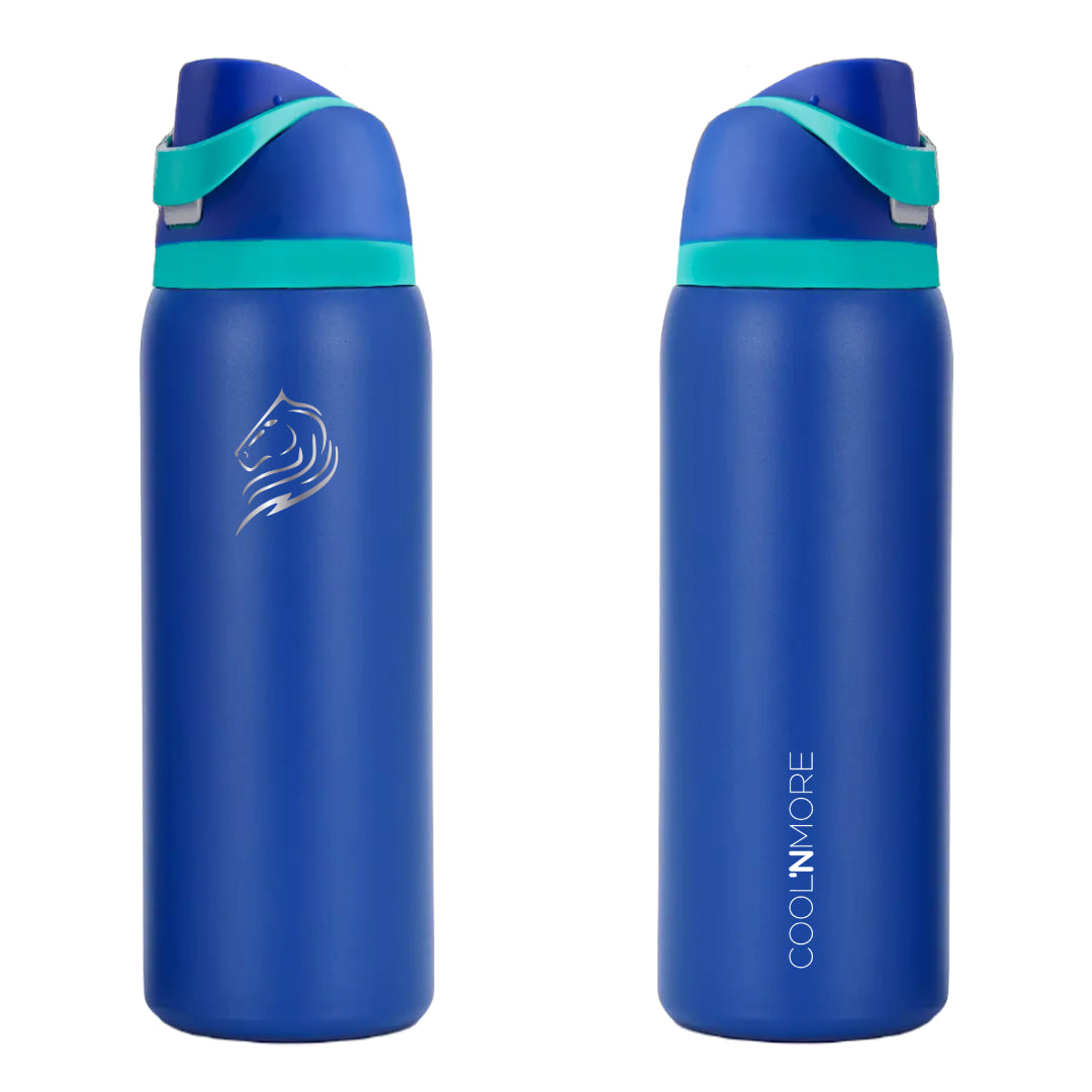 Coolnmore HydroMax ανοξειδωτο παγούρι θερμος με καλαμακι 1000ml και 2 σε  1 τροπους για να πινεις 100% στεγανο καπακι χρωμα pacific blue

