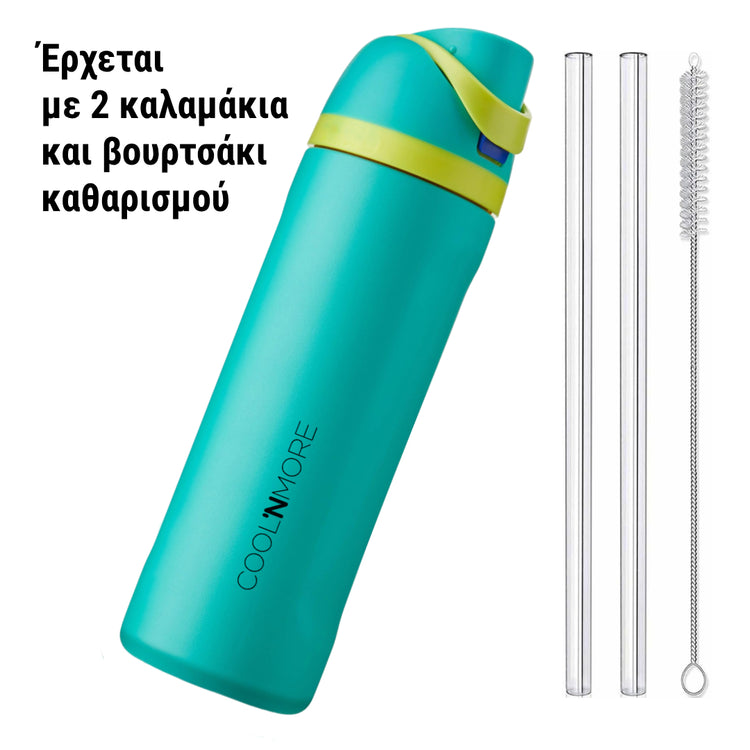 Το Coolnmore HydroMax παγούρι θερμος είναι ένα πολυλειτουργικό, πρακτικό και κομψό μπουκάλι θερμός ενος λιτρου για ενυδατωση αυτων που ειναι συνεχως εν κινησει χρωμα teal