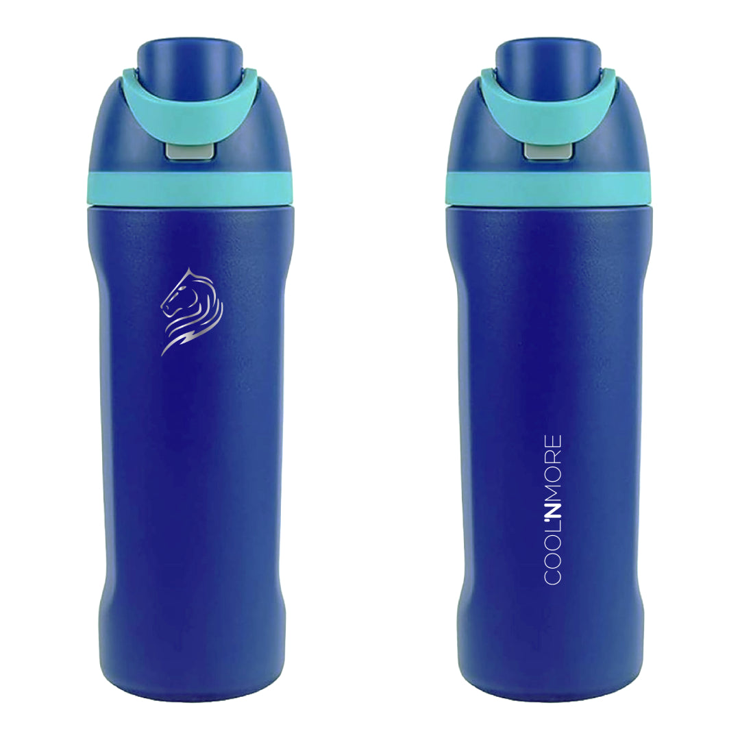 Coolnmore HydroMax παγούρι θερμος  με  καλαμακι, 500ml  και με 2 σε 1 στεγανο καπακι , ανοξειδωτο μπουκαλι θερμος, χρωμα μπλε-σιελ