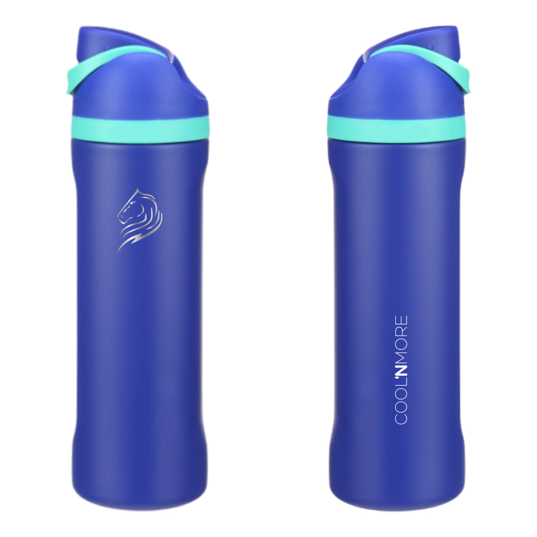 Coolnmore HydroMax μπουκαλι θερμος  με  καλαμακι, 500ml  και με 2 σε 1  στεγανο καπακι, ανοξειδωτο μπουκαλι θερμος, χρωμα μπλε, bpa free