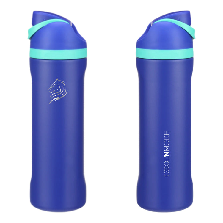 Coolnmore HydroMax μπουκαλι θερμος  με  καλαμακι, 500ml  και με 2 σε 1  στεγανο καπακι, ανοξειδωτο μπουκαλι θερμος, χρωμα μπλε, bpa free