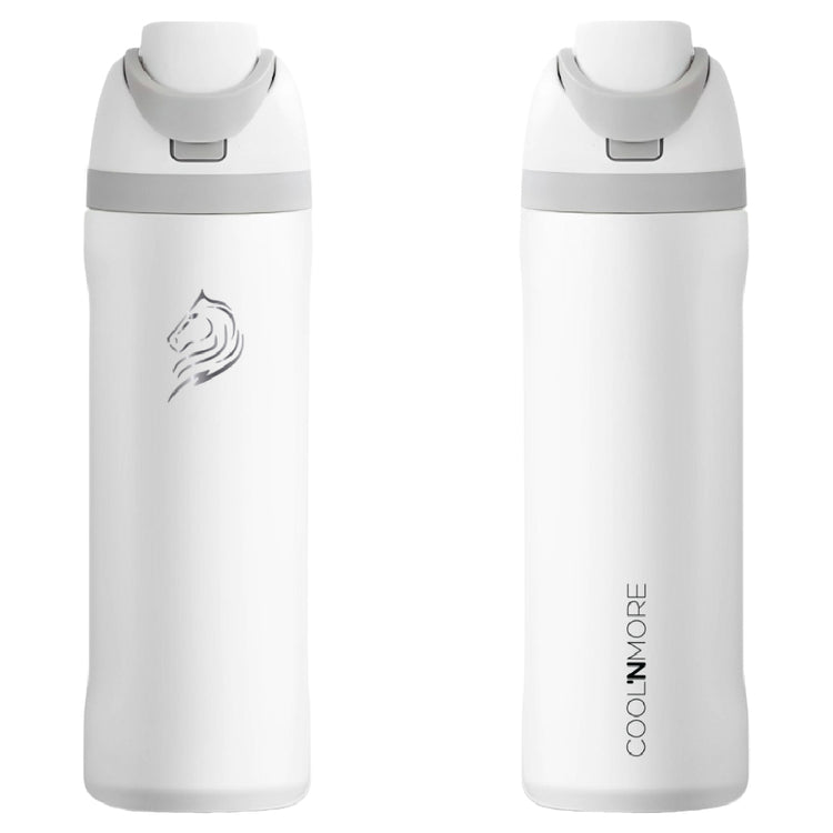 Coolnmore HydroMax μπουκαλι θερμος νερου 750ml με 100% στεγανο καπακι και αναδιπλουμενο καλαμακι, χρωμα snow