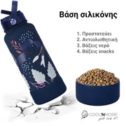 coolnmore Indigo Blue παγουρι θερμος 1000ml μπλε ματ με Προστατευτική Βάση Σιλικόνης: Προστατεύει το παγούρι θερμός σας από γρατζουνιές και χτυπήματα από πτώση. Το αντιολισθητικό υλικό σιλικόνης διασφαλίζει ότι το θερμός νερού σας παραμένει ασφαλές στο σημείο που το αφήνετε