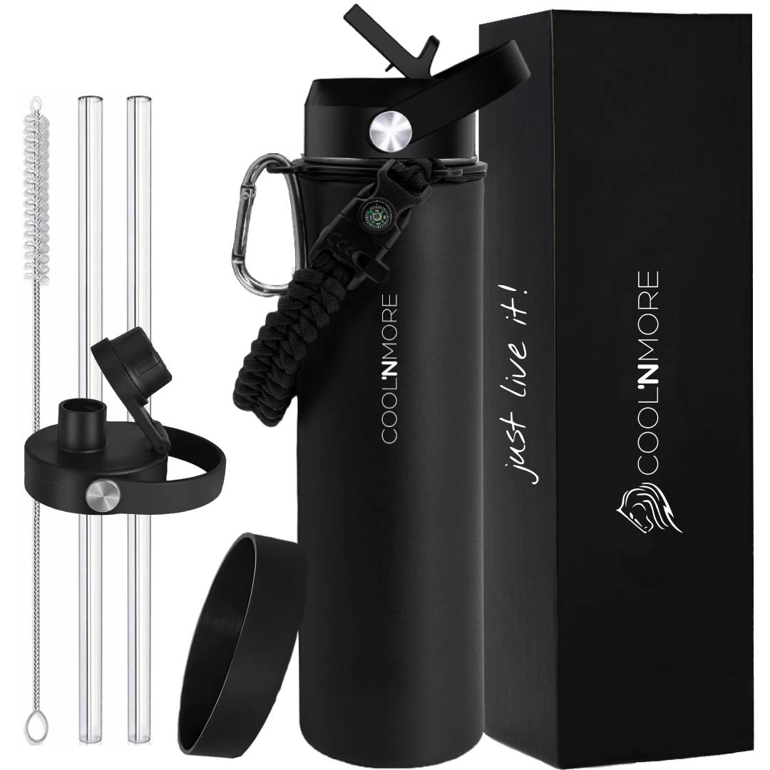 coolnmore ανοξειδωτο θερμος 750ml με καλαμακι