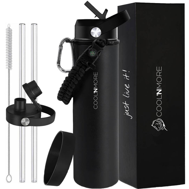 coolnmore ανοξειδωτο θερμος 750ml με καλαμακι