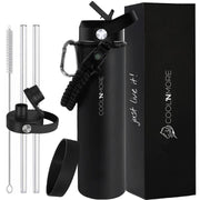 Coolnmore Jet Black Παγούρι θερμός 750ml με καλαμάκι ανοξείδωτο