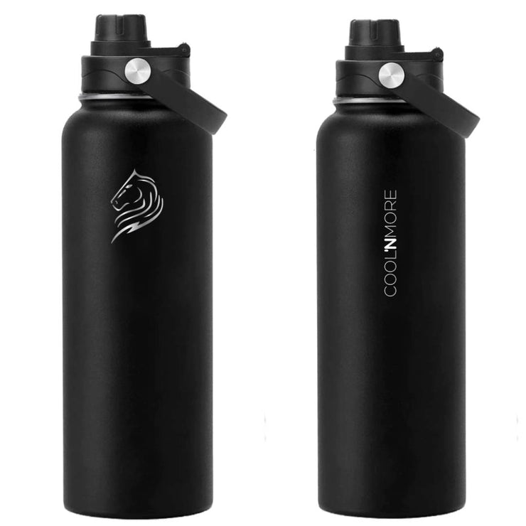 coolnmore Jet Black παγουρι θερμος 1200ml ανοξειδωτο με sports καπακι 1,2LT μαύρο 