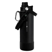 coolnmore θερμος καφε 500ml με sports καπακι, βαση σιλικονης και paracord λαβη