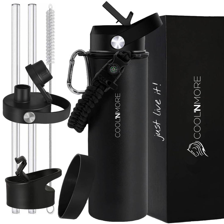coolnmore ανοξειδωτο θερμος 500ml με καλαμακι 