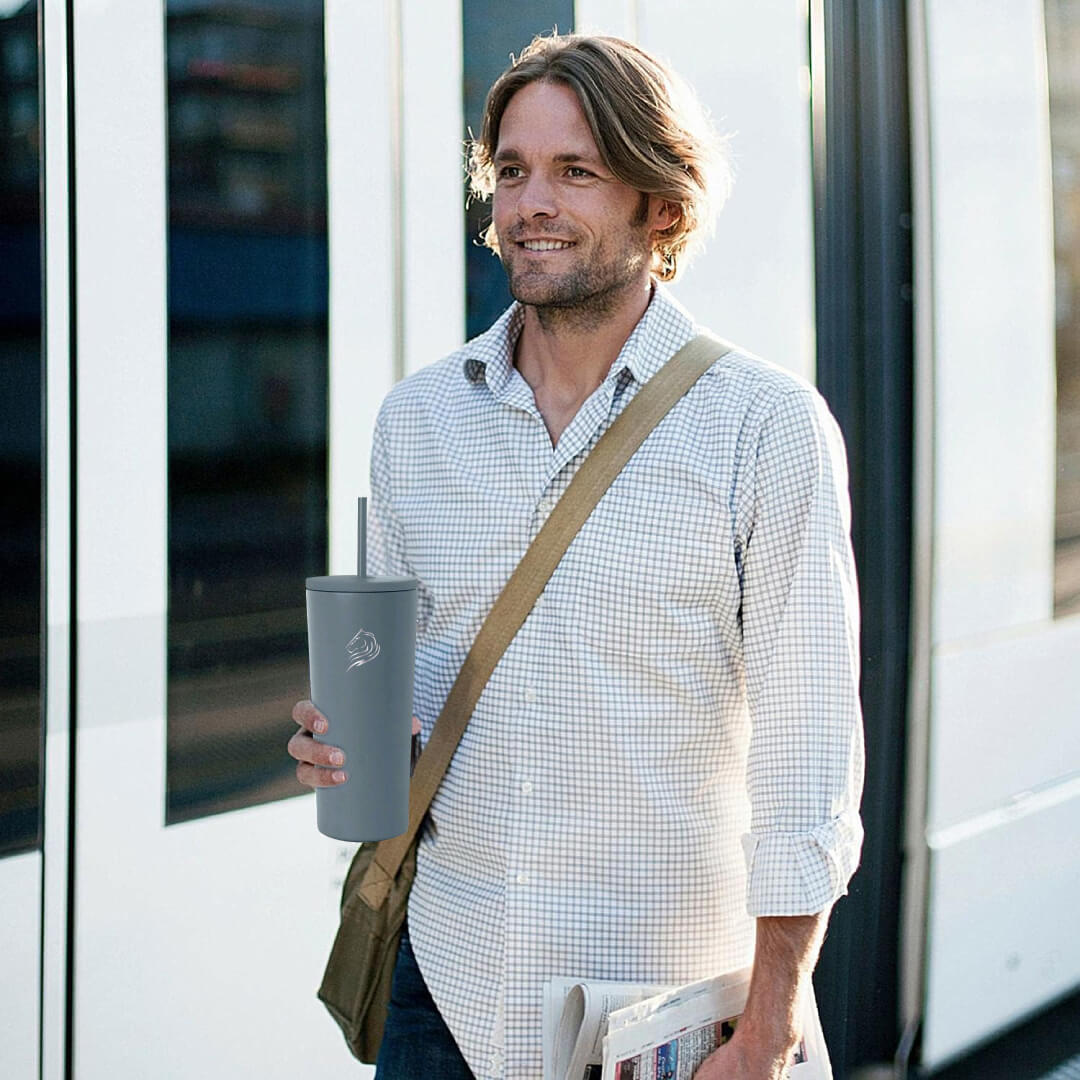 coolnmore lava grey classic tumbler θερμος ποτηρι 600ml τελειο για ενυδατωση on the go για γυναικες και ανδρες