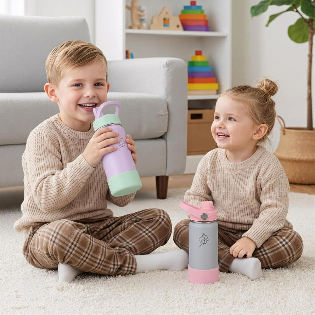 Coolnmore Lush 350ml - Παιδικό Παγούρι Θερμός - Μπουκάλι Θερμός Νερού και Καφέ με 7 Αξεσουάρ