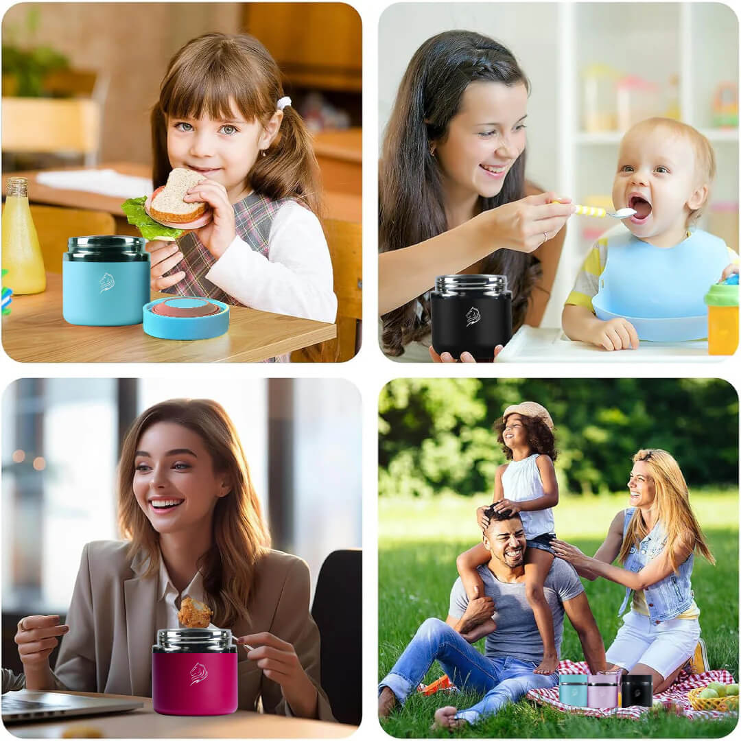 Coolnmore Θερμός φαγητού maroon 350mlγια το σχολείο, την εκδρομή. Θερμός φαγητού για μωρά