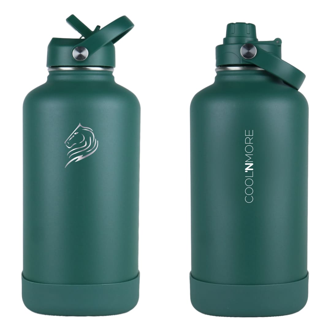 coolnmore moss green θερμος 2 λιτρα, με 2 διαφορετικα καπακια