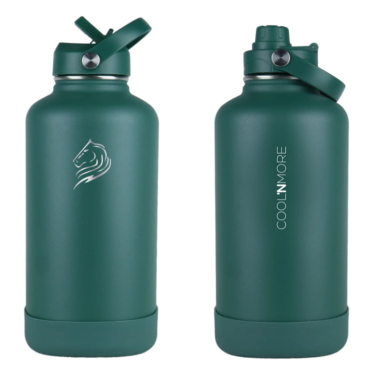 coolnmore moss green θερμος 2 λιτρα, με 2 διαφορετικα καπακια