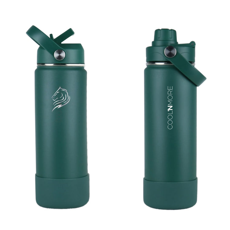 coolnmore moss green θερμος 500ML με καλαμακι και sports καπακι
