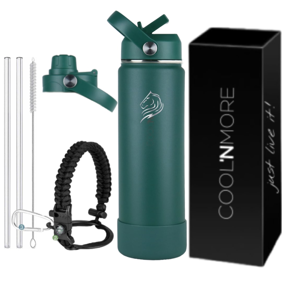 coolnmore moss green θερμος 750ML παγουρι ανοξειδωτο  