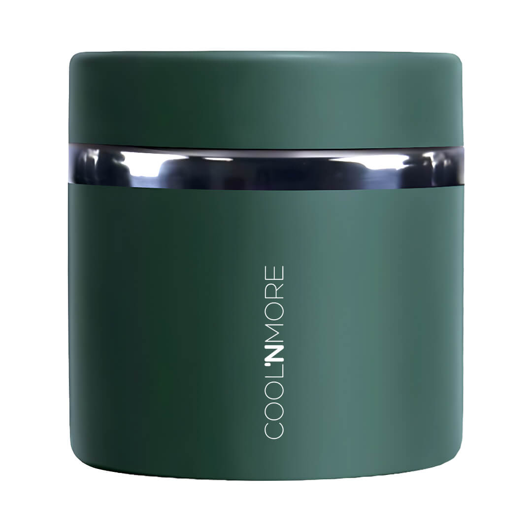 Φαγητοδοχείο θερμός Coolnmore Moss Green 600ml 100% στεγανό ασφαλές στην τσάντα σας. Ιδανικό θερμός φαγητού για το σχολείο, Θερμός φαγητού για μωρά 