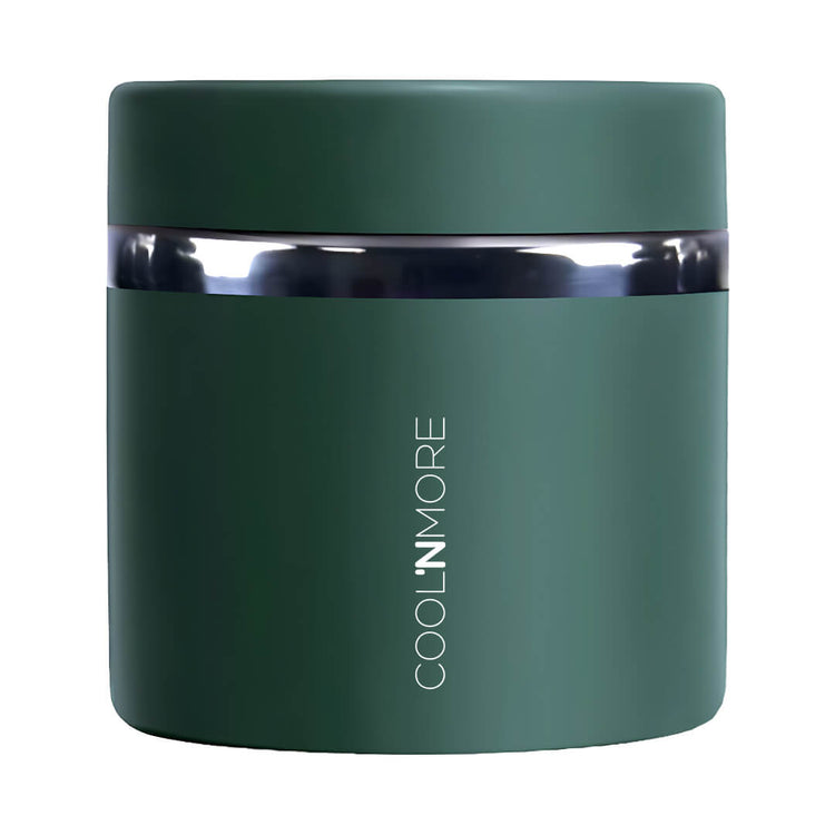 Φαγητοδοχείο θερμός Coolnmore Moss Green 600ml 100% στεγανό ασφαλές στην τσάντα σας. Ιδανικό θερμός φαγητού για το σχολείο, Θερμός φαγητού για μωρά 