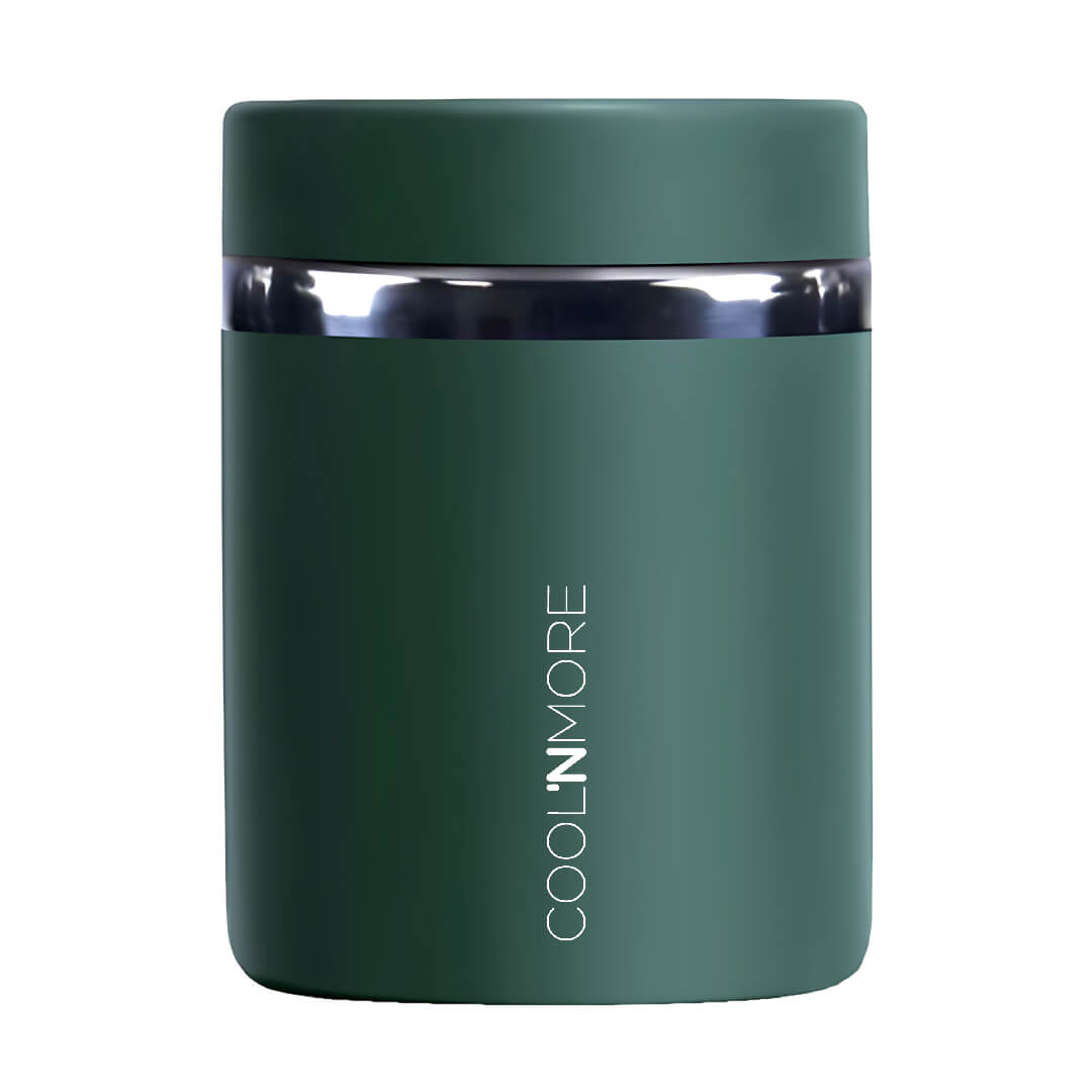 Φαγητοδοχείο θερμός Coolnmore Moss Green 800ml 100% στεγανό ασφαλές στην τσάντα σας. Ιδανικό θερμός φαγητού για το σχολείο, Θερμός φαγητού για μωρά 