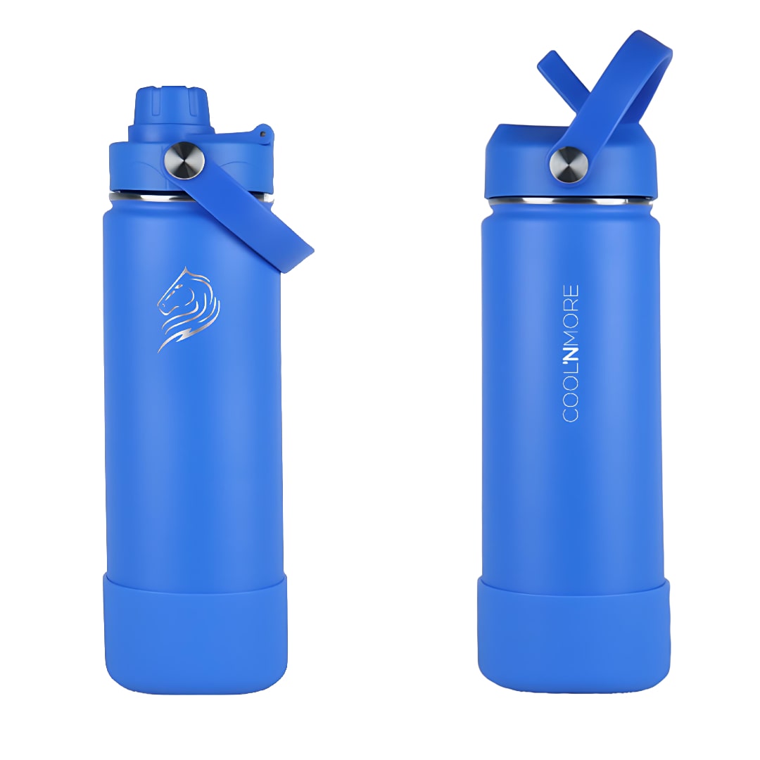 Coolnmore Royal Blue παγούρι θερμός 500ml με καλαμάκι