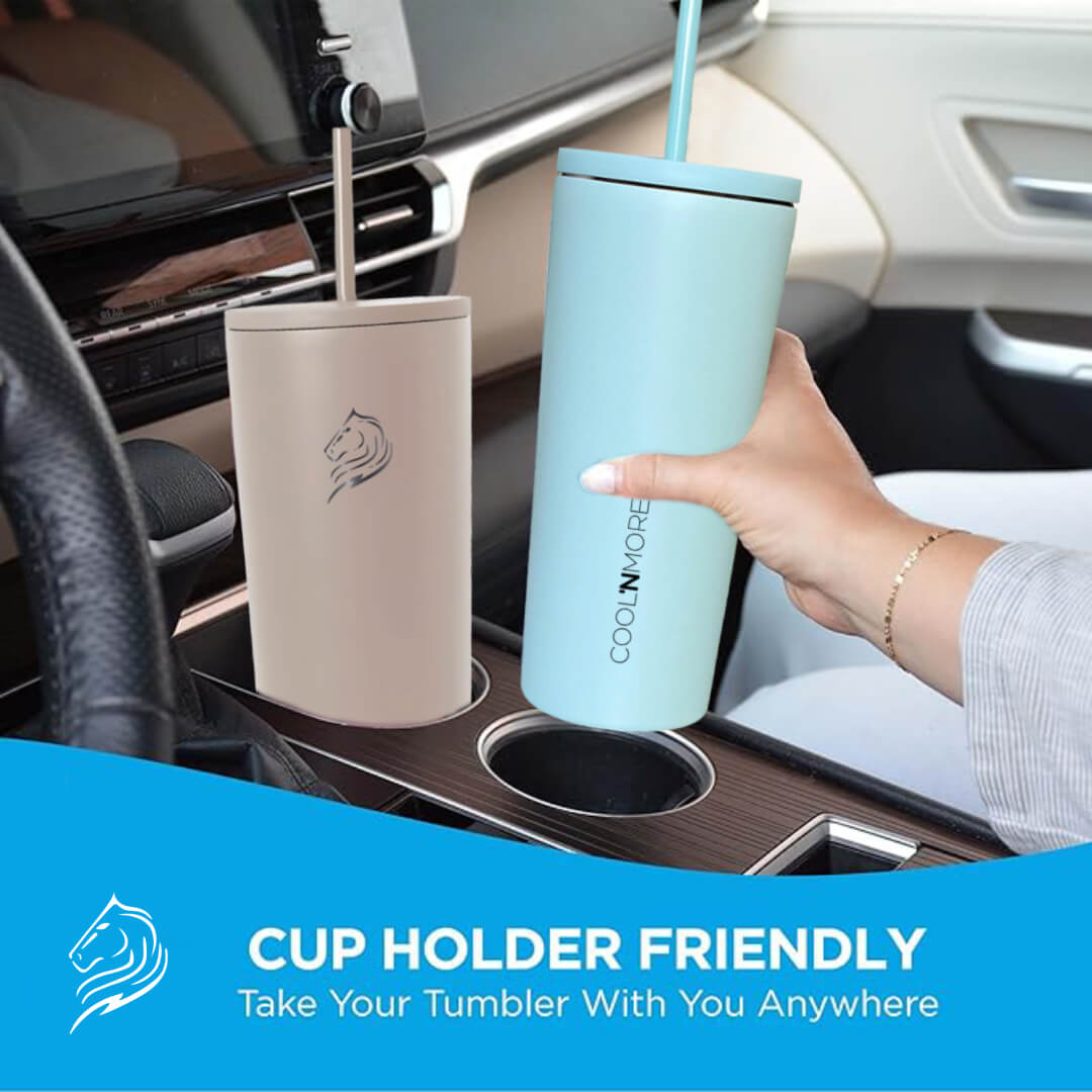 coolnmore Sea side classic tumbler θερμος ποτηρι 600ml ιδανικο για ζεστο καφε ή κρυο και τσάι , χωραει στην ποτηροθήκη