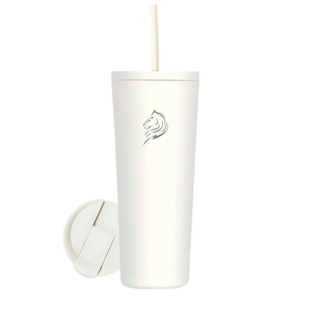 Θερμός καφέ ποτήρι  Coolnmore snow 600ml από ανοξείδωτο ατσάλι με καλαμάκι. Διαθέτει 2 καπάκια: ένα καπάκι καλαμάκι για κρύα ροφήματα και ένα Flip-top καπάκι για ζεστά ροφήματα. Ιδανικό θερμός για ζεστόκαφέ BPA FREE