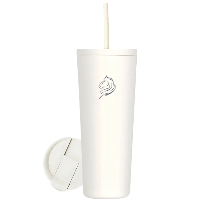 Θερμός καφέ ποτήρι  Coolnmore snow 600ml από ανοξείδωτο ατσάλι με καλαμάκι. Διαθέτει 2 καπάκια: ένα καπάκι καλαμάκι για κρύα ροφήματα και ένα Flip-top καπάκι για ζεστά ροφήματα. Ιδανικό θερμός για ζεστόκαφέ BPA FREE